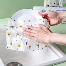 일회용행주 가정용 게으름뱅이 행주 건습 양용 주방 설거지 천, 사진색 1개