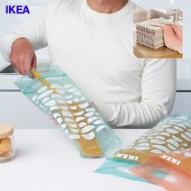 [무료배송]이케아온라인몰 손잡이형 스탠드 지퍼팩 주방용위생팩 2L, 오렌지핑크블루 40개입 + 행주 1장