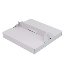 더담다 손잡이형 무지 화이트(W) 피자박스 9인치(255 X 255 X 50mm) 50개입, 50개, 무지 화이트
