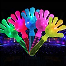 LED 라이트 업 장난감 박수 소품 손 클래퍼 손바닥 촬영 어린이 파티 딸랑이 플라스틱 할로윈 장식 28cm, 02 No LED