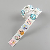 부활절 데코 스티커 1롤 놀이 문구 원형 파티 달걀 EASTER 시장 교회 달란트 축하 포장 다꾸 선물, 단품, 단품