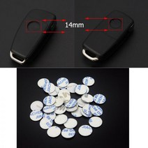 Bmw 아우디 푸조 폭스 바겐 포드 혼다 오펠 기아 지프 닛산 스바루용 14mm 자동차 키 셸 스티커 엠블럼 심볼, 10조각 _벤츠