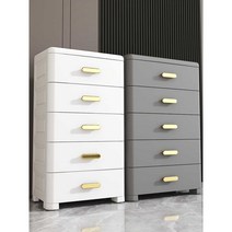 초대형 5단 서랍장 플라스틱 5단서랍장 와이드수납장, 70CM 초대형 - 라이트 럭셔리 브라운 3단