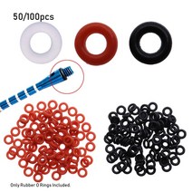 룰렛돌림판 다트 50/100 Pcs/Set 고무 O 링 가스켓 그립 사냥 세탁기 그로밋 스템/항공편 다트 화살표 팁 브로드 헤드 액세서리 교체, 50pcs White