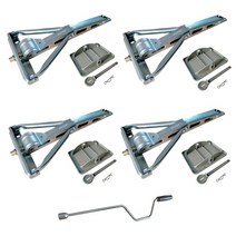 텐트트레일러 차량용 풀타프 커버 카라반 트럭 트레일러4 pcs rv 안정화 스탠드 c, 4잭 1핸들 4패드