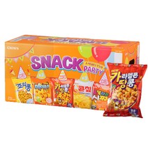 리뉴얼 크라운 스낵박스 15팩 1 230g 콘칲+짱구+죠리퐁+카라멜땅콩+메이플 콘, 0.023kg, 1개입
