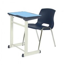 YWBHS 기획모델15, (YWBHS) 기획실버 책상 우레탄상판(그린), 맥스의자(블루)