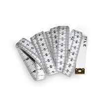 150cm/60inch 블랙 휴대용 테이프 측정 바디 측정 눈금자 바느질 재단사 미니 소프트 플랫 눈금자 센티미터 미터 측정 테이프, 2.5m 100인치 흰색