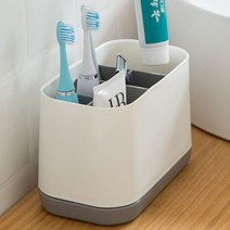 월드마켓 물빠짐 욕실 칫솔꽂이 6구 치약 면도기 칫솔통, 칫솔꽂이-그레이