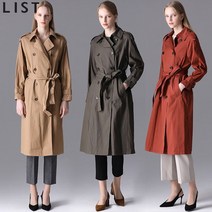 리스트 레이첼 더블 브레스트 코튼 트렌치 코트