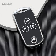 TPU 자동차 키 케이스 커버 쉘 혼다 CRV 2012 HRV Jazz Accord Pilot Acura Spirior 수호자 홀더, 04 3 Button Black