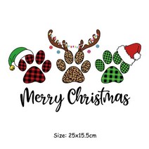 평판프레스 열전사옷에 크리스마스 스티커 아이언 패치 DIY 열전달 열 프레스 아플리케 로파 사슴 예술 공, 07 1159