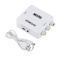 HDMI 호환 RCA AV CVSB L R 비디오 스케일러 컨버터 박스 HD 컴포지트 어댑터 HDMI2AV 지원 NTSC PAL, 02 HDMI to AV