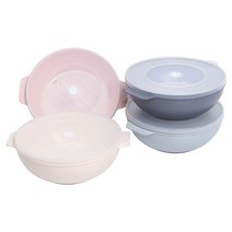 올리오 드라마 다용도 호빵 고구마 계란 전자렌지 찜기 냄비 용기 2개, 아이보리