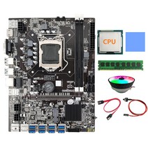 Lopbinte B75 BTC 광업 마더보드 LGA1155 8GPU PCI-E 1X 16X 랜덤 CPU, B75 ETH 마이닝 마더보드