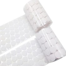 양면 원형 접착 벨크로 찍찍이 10mm(90매)/20mm(50매), 1양면찍찍이10mm-90입