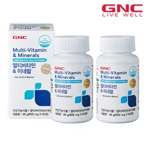 [GNC] 멀티비타민 앤 미네랄 K (60정) 60일분 x2병, 단품, 단품