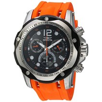 Invicta 스피드웨이 컬렉션 남성용 손목시계 오렌지 스테인리스 스틸 스위스 쿼츠 26 폴리우레탄 스트랩 (모델: 20072)