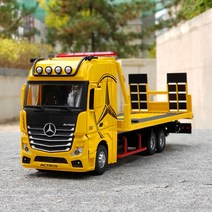 벤츠 Benz 악트로스 6X2 트럭 트레일러 1대36 자동차 미니카 모형 다이캐스트 청년K쇼핑, 옐로우