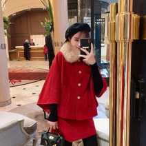 여우털조끼 폭스퍼자켓 폭스베스트 모피베스트 겨울 복고풍 영국 스타일 칼라 느슨하고 얇은