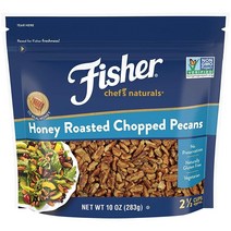 Fisher Nuts 피칸 반쪽 10 oz 언쏠티드 비건, 10 Ounce (Pack of 1), Honey Roasted Chopped