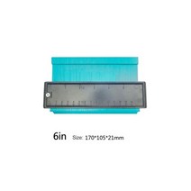 불규칙한 윤곽 측정기 곡선 눈금자 플라스틱 악기 프로필 비율 템플릿 곡률 타일 라미네이트 범용 손 도구, green 14cm