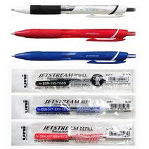 유니 미쯔비시 제트스트림 볼펜 0.5mm SXN-150-05 리필심 1개입 고급볼펜 필기볼펜, 1개, 0.5 볼펜 -블루(1자루)