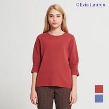 [올리비아로렌] 소매 단추 핀턱 니트_VOCBLVF7421