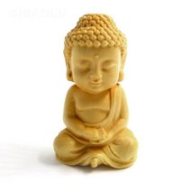 미니 불상 불교 스님 미니어처 동상 fengshui buddhism 코끼리 원숭이 운이 좋은 돼지 나무 조각 공예 kokeshi 입상 홈, 불