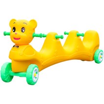 이색자전거 어린이집 유치원 야외 실외 장난감 다인승, 하늘색 2인용 토끼