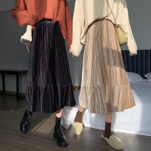 디얀 벨벳 플리츠스커트