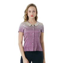 그라데이션셔츠 장미꽃 전문점 선 하 같은스타일 스타일리쉬 여성 여름 반팔 상의 MXJQ06900 1706320959