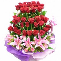 장미60송이 혼합꽃상자 (3a990)[꽃바구니/이벤트/생일/어버이날꽃]