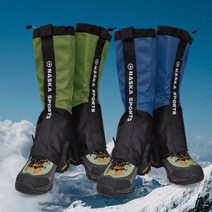 등산 각반 사계절용 방수 착용이 쉬운 숏 스패츠, 롱스패츠(블랙)