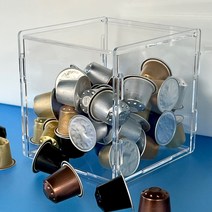 투더 홈카페 커피 캡슐 보관함 투명 아크릴 보관함, M 12x12x12cm 1개, 1개