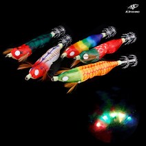 k3f 스마트 전자에기 LED 갑질 수평 야광 쭈꾸미 갑오징어 문어 레이저, 옥수수, 1개