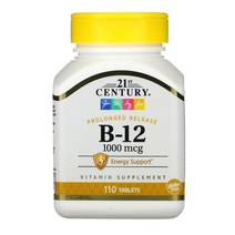21stCentury B12 시아노코발라민 1000mcg 110정, 1+1+1