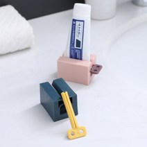 데일리 알뜰 심플 튜브링거 물감 연고 폼클렌징 소스 염색약 짜기 집게 스텐드형 롤 치약 짜개, 치약짜개, 핑크
