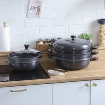만능 경질 대형 찜기 2단 3단 찜솥 28~42cm, 유진 경질 대형 찜솥 2단 34cm