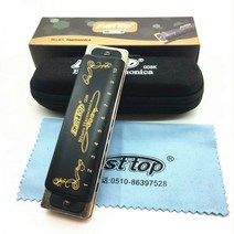 하모니카 Easttop t008 k 10 홀 온음계 블루스 하프 키 C/패디 낮은 F Gaita 입 Ogan 악기 인기 판매, Black D Key