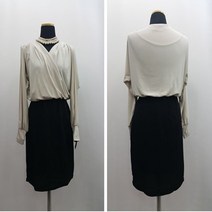 여성스러운 앞면 셔링 랩스타일 원피스/하객룩