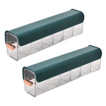 1+1 구디푸디 슬라이딩 케이블 정리함 다용도 옷장 틈새 수납함, 그린+그린