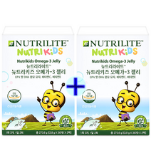 1+1 암웨이 뉴트리키즈 오메가-3 젤리 36개x2팩