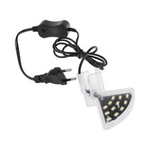 어항 수초 수족관 수조 조명 EU 100-240v led 클립 온 전구 백색광, 없음