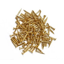 WJ 옛날가구 전통가구 고가구 전통 문장식 경첩 문귀 면판 자물통, 전통장식 노랑못 1.5X12mm(100개입)