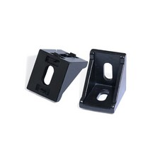 프로파일 브라캣 알루미늄 부품 10pcs 2020 코너 브래킷 피팅 20x20 L 커넥터 앵글 패스너 CNC 20x20x17mm, [01] Black