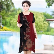 PIka중년여성 여름원피스 롱원피스 빅사이즈 50대 엄마