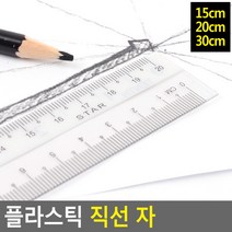 학생자 가볍고 잘 휘는 플라스틱 일자형 자 학생용자, 1개, 30cm