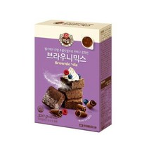 CJ더마켓 홈 베이킹 제과 제빵 빵 만들기 카페 디저트 아이 간식 브라우니믹스 초코 핫 케익 와플 브라우니 쿠키 머핀 깨찰빵 식빵 320G, 3개