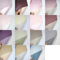 핸드메이크 투페이스 양면 무광 플로드지 /투톤 플라워지 - 꽃다발 선물 포장지, 14. 연베이지/크라프트지색